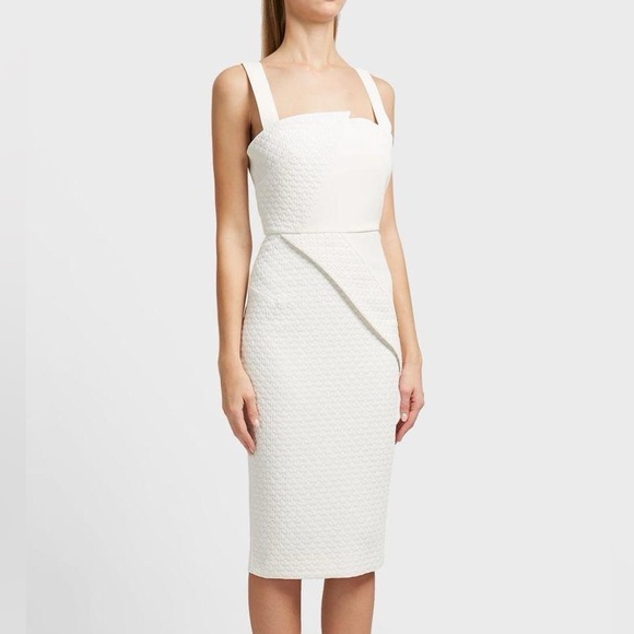 Roland Mourettextured midi dress
